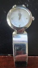 ESQ Swiss Ladies Wristwatch Model E5307 Silver Tone Embellished Bezel Untested