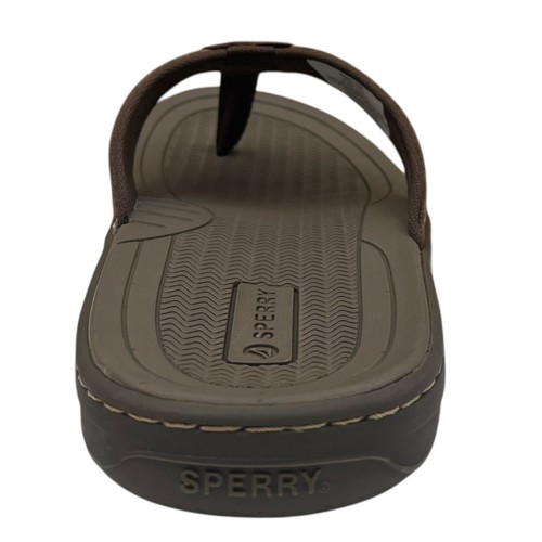 Sperry Havasu Men's Leather Thong Sandals Size 7 Brown Durable Comfort Cushioned - Picture 8 of 14