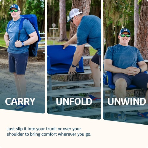 Alpcour Folding Stadium Seat 25’’ - Portable Extra Wide Reclining Camping Chair - 第 20/45 張圖片