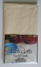 PEVA BEIGE RECTANGULAR TABLECLOTH 60" x 108" NEW