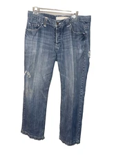 Four Star Men's Denim Jeans Wide Leg Size 32 Skater Street Wear Skateboard Jean