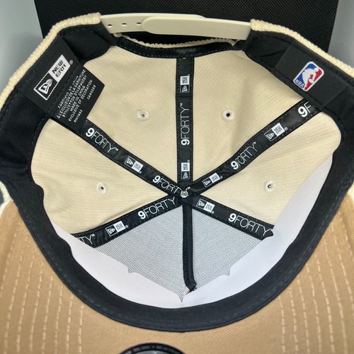 New Era 9forty Los Angeles Lakers Micro Cord Cream A Frame Snapback Hat - Picture 4 of 5