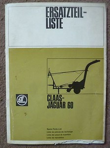 Claas Häcksler Jaguar 60 Ersatzteilkatalog