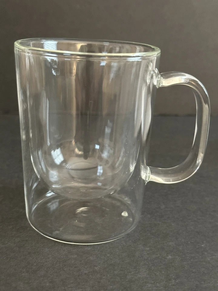 2 tazas térmicas de vidrio de doble pared para café con leche capuchino 8 oz Foto 4 de 4