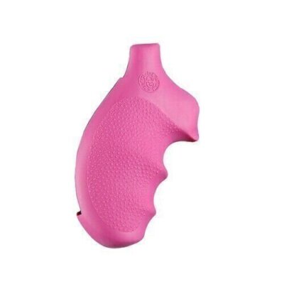 Hogue 67007 Rubber Grip With Finger Grooves For Taurus 85 Revolver - Pink