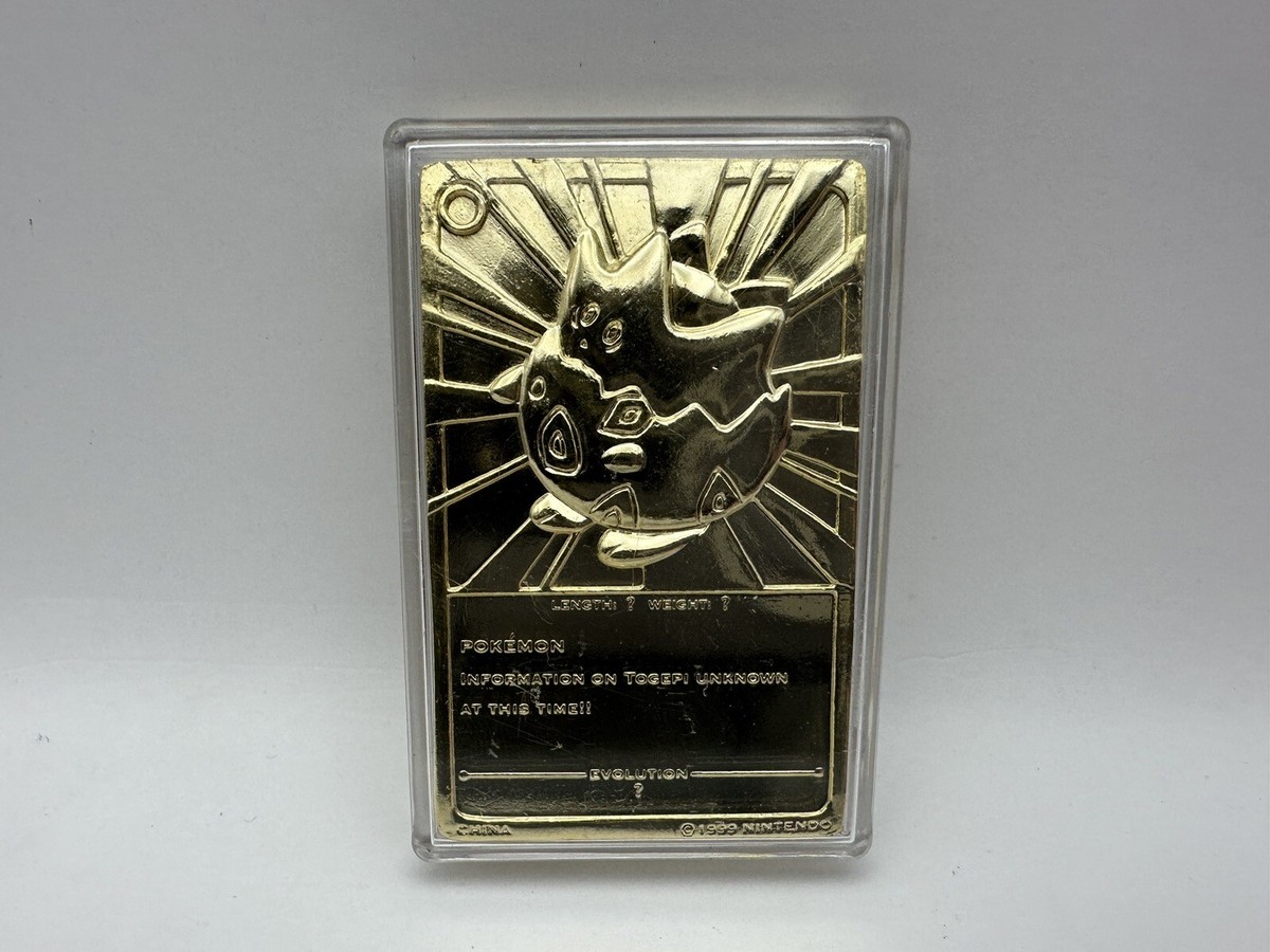 23k Gold Plated Togepi Pokemon Trading Card Limited Edition | open Red box  | eBay