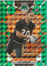 2023 Panini Mosaic DJ Turner Green Prizm SP RC Rookie Cincinnati Bengals