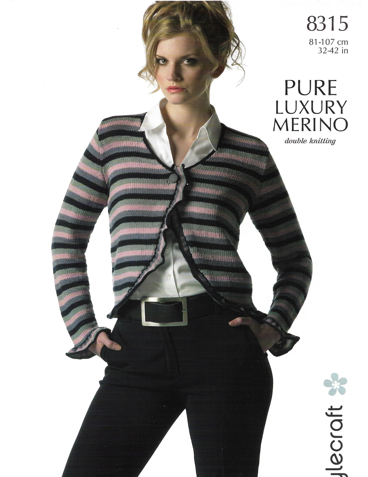 8315 Stylecraft Knitting Pattern Original Paper Leaflet DK Cardigan