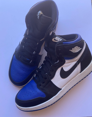 Nike Air Jordan 1 Retro High Royal Toe Blue 575441-041 Size 7Y | eBay