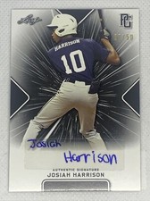 2021 LEAF PERFECT GAME JOSIAH HARRISON BLACK PAPER AUTO # 27/50