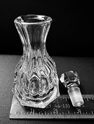 BOSTON & SANDWICH GLASS SMALL ANTIQUE CRYSTAL COLOGNE PERFUME 19TH C. FLINT EAPG - Picture 4 of 8