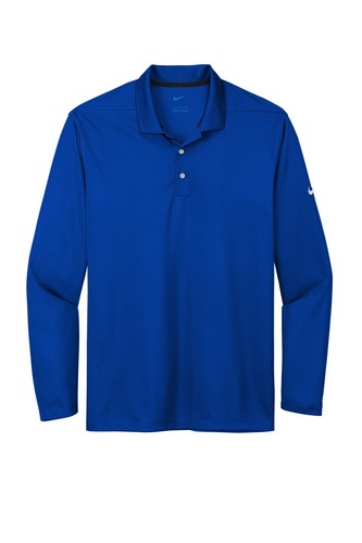 MEN'S NIKE, MOISTURE WICKING, MICRO POLY PIQUE POLO 2.0, LONG SLEEVE, XS-4XL - Picture 3 of 8