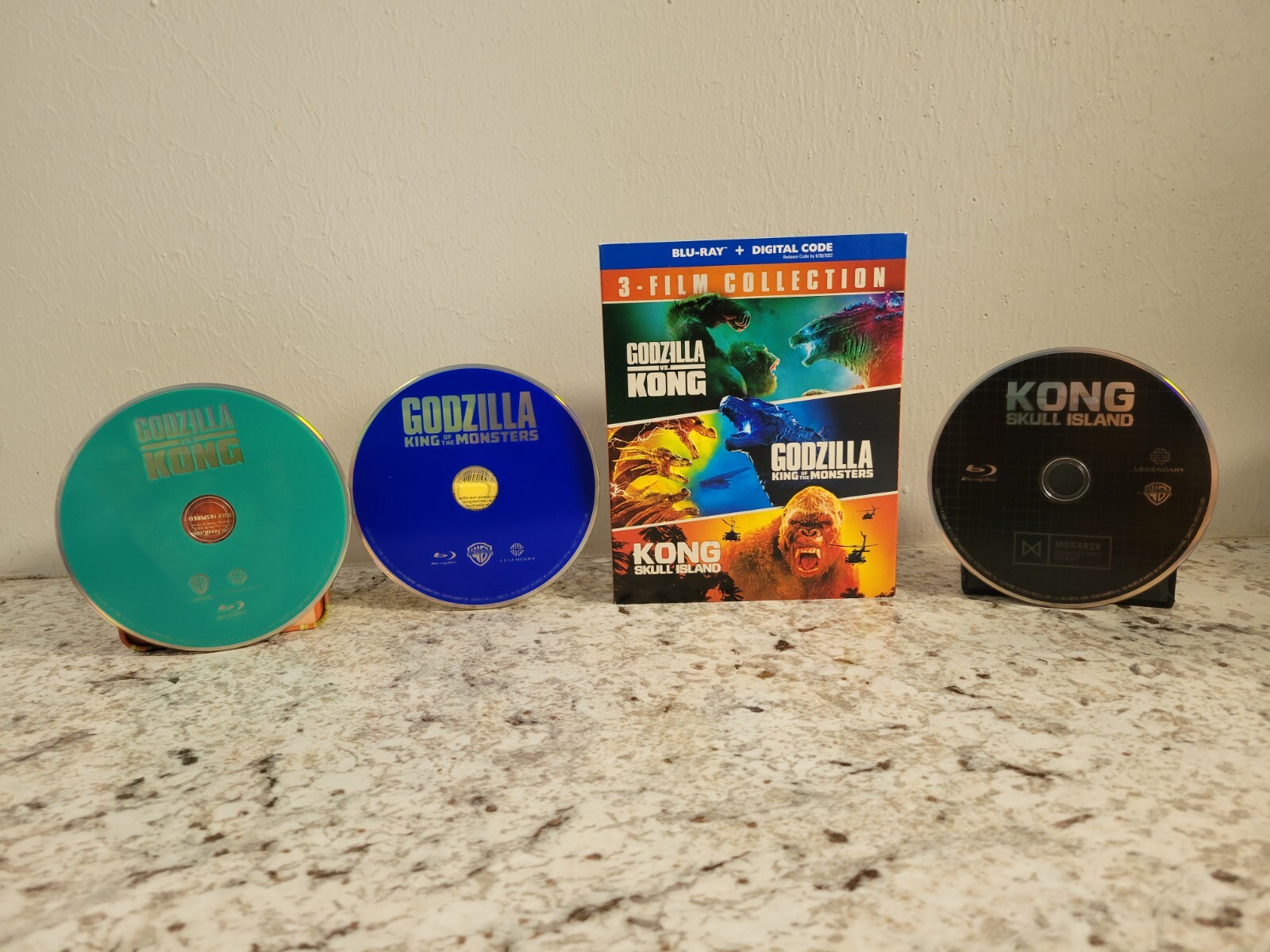 Godzilla vs Kong King of the Monsters Skull Island Blu-Ray Trilogy