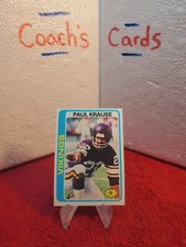 1978 Topps NFL Paul Krause #378 Minnesota Vikings 