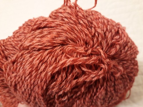 Vtg Yarn Mart HUGE Red Tones Marl 14.5 Oz Hank Wool Blend Sport Wt Yarn Clean - Picture 3 of 8