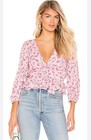 Top Revolve Majorelle Chrissa en Malva Ditsy XXS Rosa Femenino Coqueto Floral
