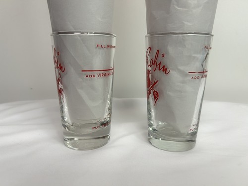 2 SELTENES EUC VINTAGE "RED ROBIN" COCKTAIL REZEPTGLAS, VIRGINIA DARE ROTWEIN - Bild 2 von 8