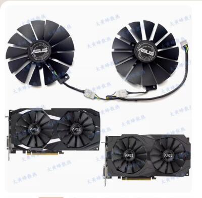 For ASUS RX580 Snow Graphics Card Fan T129215SM/PLD10010S12H/FDC10M12S9-C Parts