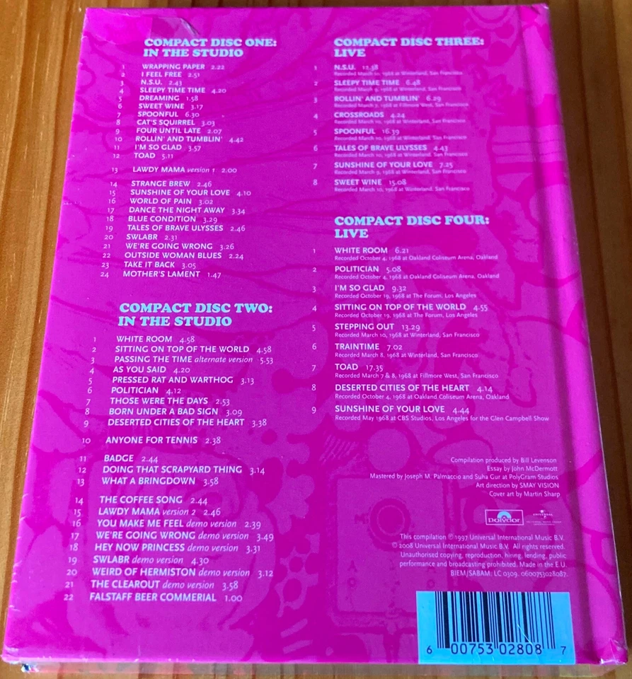 Cream - THOSE WERE THE DAYS - Deluxe Edition 2008 - 4CD Box-Set - NEU/OVP/SLD.! - Bild 2 von 3