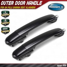 2x Exterior Door Handle Rear Side for VW Polo Sharan Seat Alhambra 6N4839205B 
