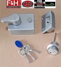 Night Latch Front Door Lock with Standard 60mm Backset Satin Chrome Clearance