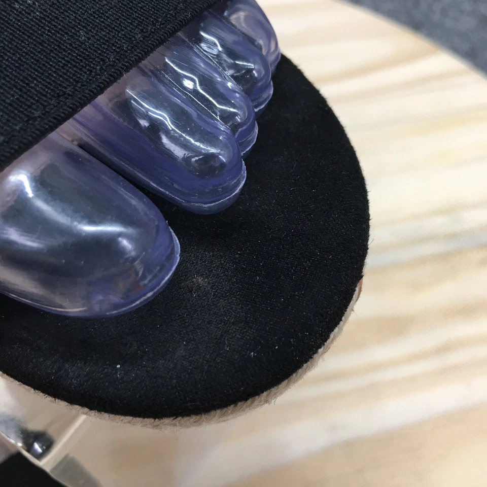 Sandalias Steve Madden Juveniles 4 Alpargatas Negras Correa al Tobillo Informales Tacones de Cuña Foto 4 de 4