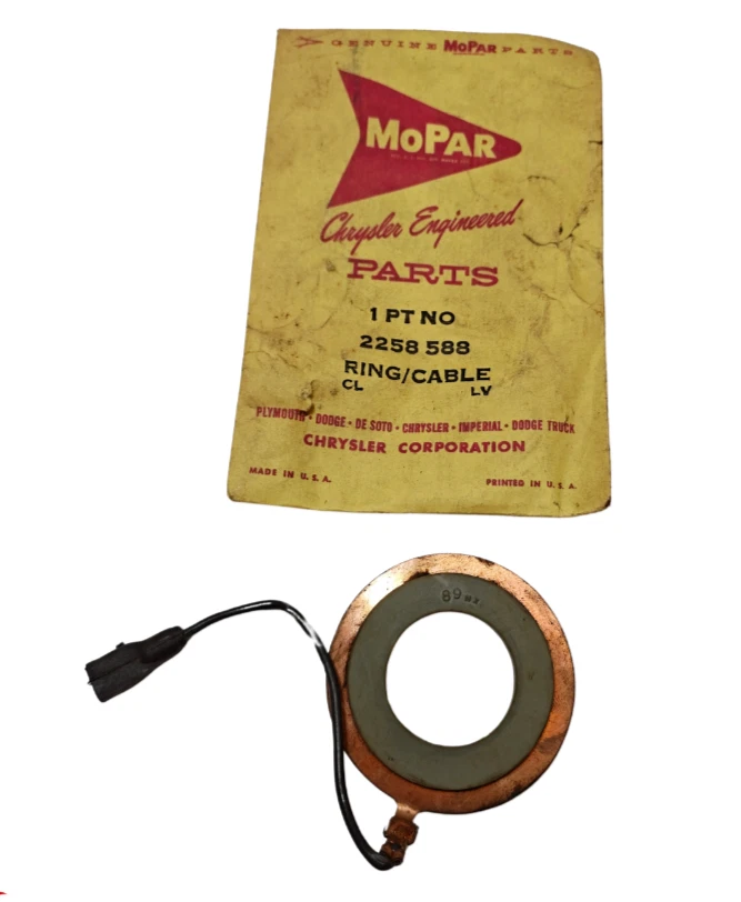 Anillo de contacto y cable Plymouth Desoto Dodge Chrysler 1960-1962 bocina 2258588 nuevo de stock Foto 2 de 4