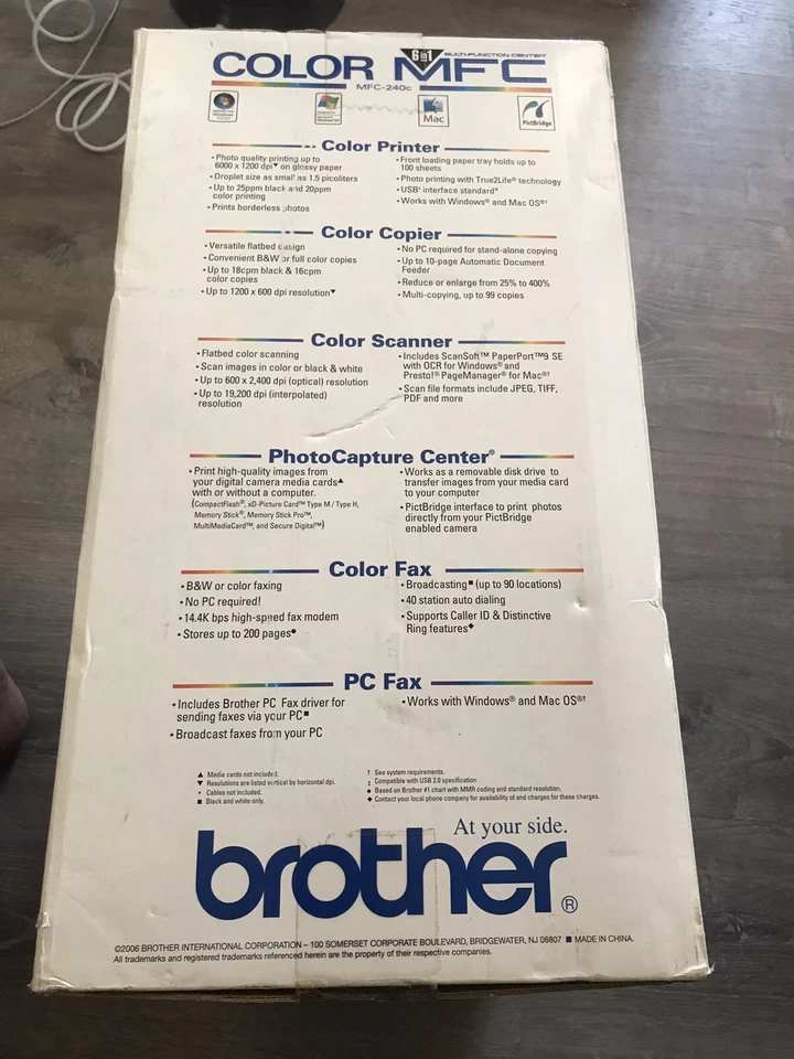 Sealed BROTHER MFC-240C Color Inkjet All-In-One PRINTER w FAX COPIER SCANNER - Image 4 of 4