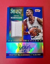 DAVID ROBINSON 2013-14 SELECT TOP SELECTIONS JERSEY AUTO CARD /20 BLUE PRIZM 🤩