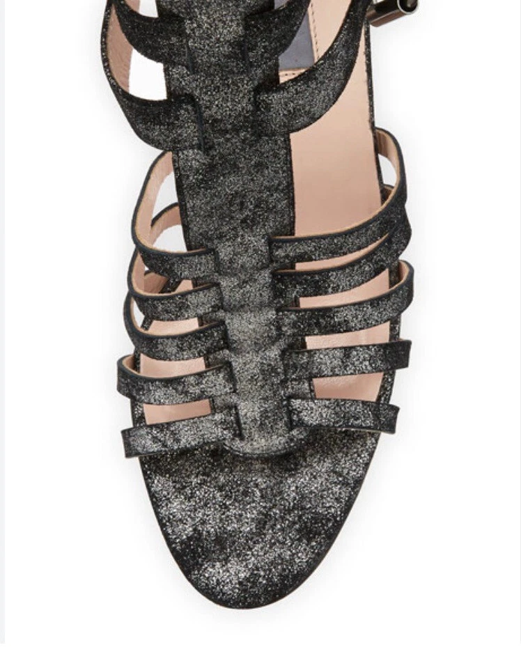 SJP Sarah Jessica Parker Mujer Antracita Gamuza Tirantes Jaula EE. UU. 38,5 Sandalia $455 Foto 4 de 4