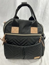 Skip Hop Black Backpack Diaper Bag Quilted Faux Leather Trim No Accessories