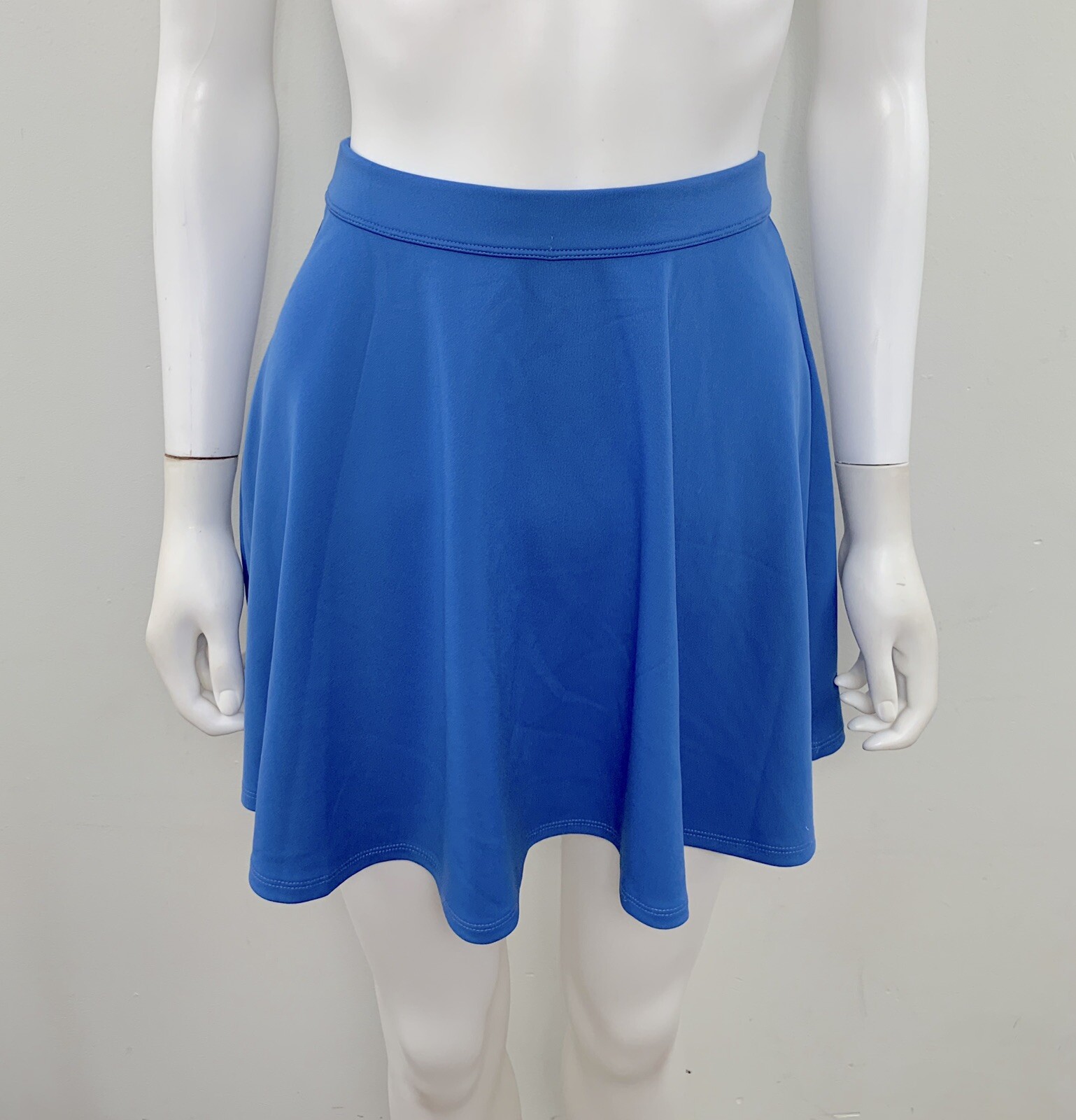 Hollister Women’s Size Small Solid Blue High Above Knee  Waist Swing Skirt