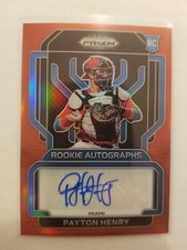 2022 Panini Prizm Payton Henry RC Autograph #RA-PH Red Prizm Auto 28/99 Marlins
