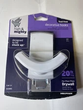 Hillman High and Mighty Decorative Hooks 20lb Capacity Tool Free Drywall TGT-C7