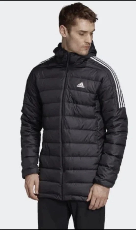 New ADIDAS ESSENTIALS DOWN PARKA JACKET GH4604, BLACK, Size Men Small | eBay | Jacken