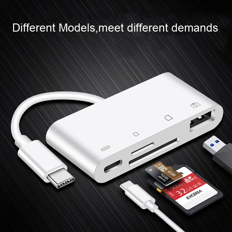 Type C Card Reader SD TF CF USB Flash Disk Mouse OTG Adapter for Xiaomi Samsung - Image 3 of 4