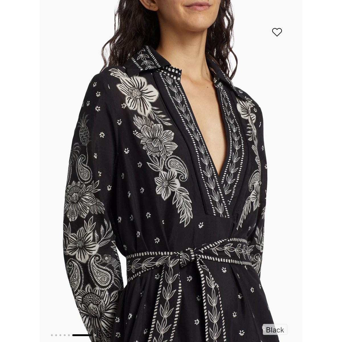 chinese dress ladies Black Paisley Bloom Maxi Dress – FARM Rio main image 0
