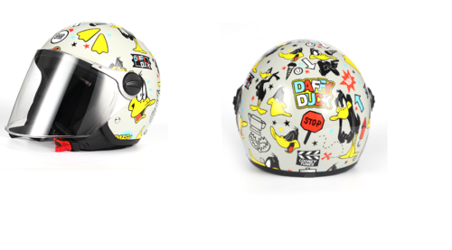 CASCO BIMBO BHR Duffy Duck VISIERA LUNGA LEGGERO MOTO SCOOTER Warner Bros |  eBay