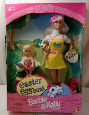easter egg hunt barbie & Kelly Gift Set #19014, (BOX IN POOR CONDITION)