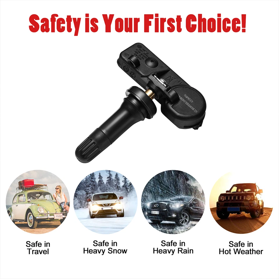 4PCS TPMS Tire Pressure Sensor For 2017-2020 Fiat 500L 56029398AB Foto 4 de 4