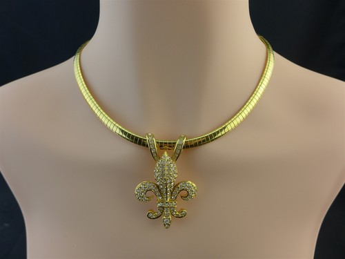 Nolan Miller/Joan Rivers/Kenneth Jay Lane 18" Omega Necklace w/ 4 Enhancer Lot - Picture 4 of 7