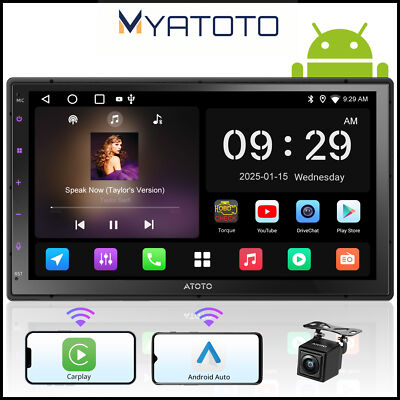 ATOTO 7'' Car Stereo Radio CarPlay 2G+32GB Android Head Unit w/CAM GPS Tracking