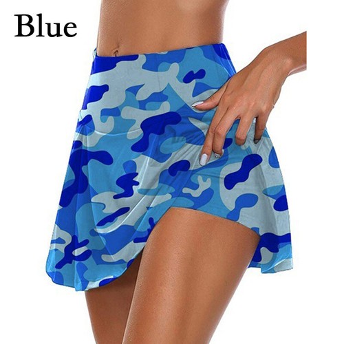 Women High Waist Plain Mini Skirt Shorts Flared Pleated Tennis Gym Skater Skirts - Picture 45 of 54