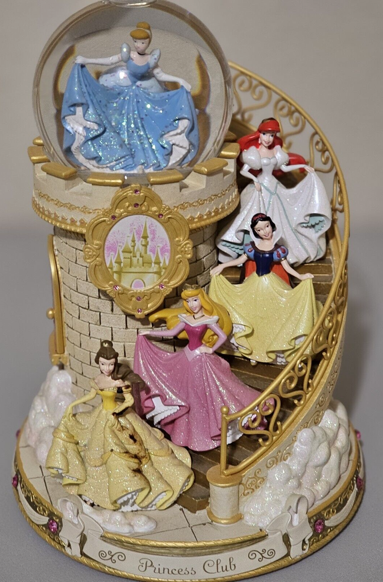 Disney Park Princess Club Staircase Musical Snowglobe - Rare