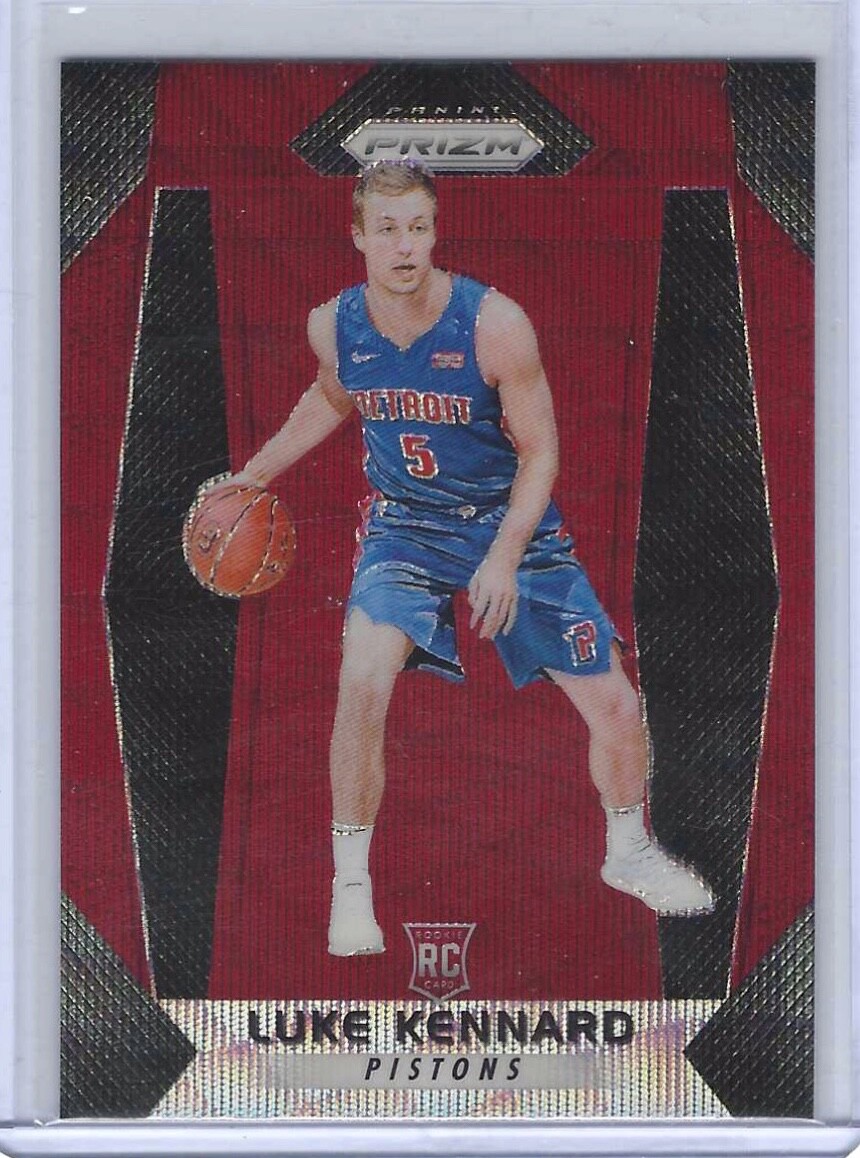 LUKE KENNARD 2017-18 PANINI PRIZM RED RUBY WAVE ROOKIE RC #171