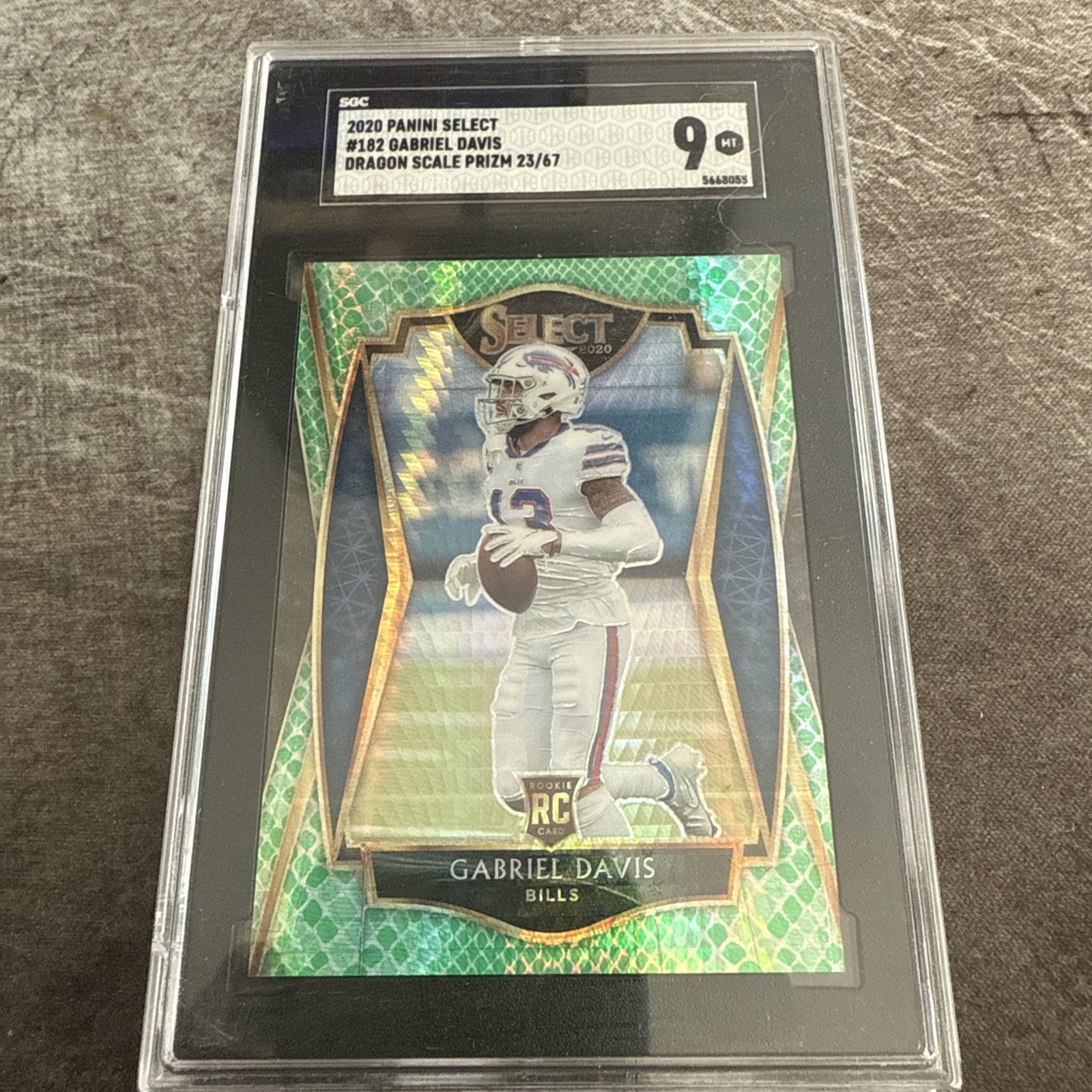 2020 Panini Select Gabriel Davis #182 Dragon Scale Prizm /67 (RC)