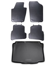 Gummi Fußmatten Kofferraumwanne Set für Seat Ibiza 4 6J ab 2008- Gummimatten