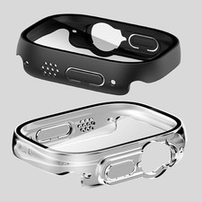 Durable PC Cover Case Tempered Screen Protector For iWatch Series 8 Ultra 49MM a
