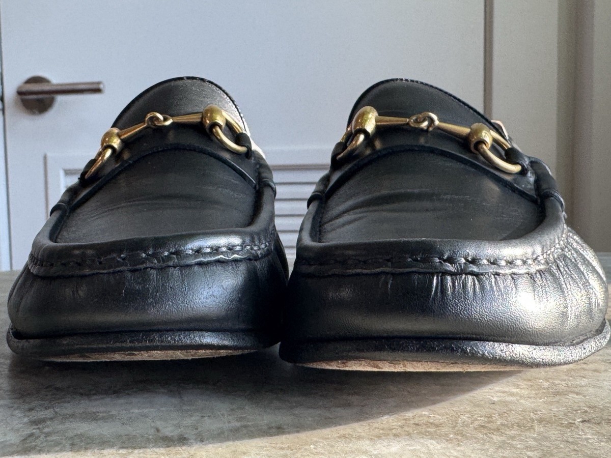 GUCCI 1953 Horsebit Leather Loafer Black Leather 8/8.5 US 