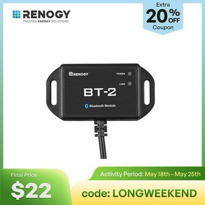 Renogy BT-2 Bluetooth Module RJ45 Communication Port Wirelessly Monitor